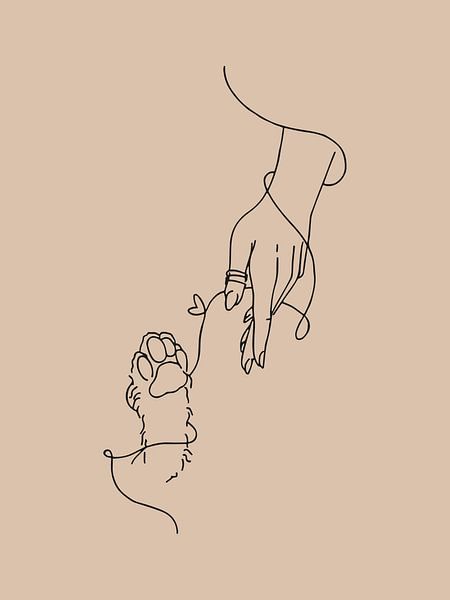 Pet person, beige black by Kemona art