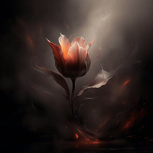 The Tulip on fire