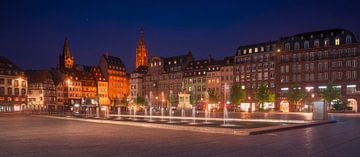 Straßburg, Abend auf der Place Kleber. Frankreich von Stefano Orazzini