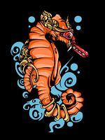 seahorse a combination of Indonesian Balinese culture,