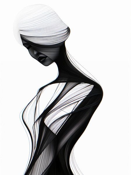 Woman minimal line art by haroulita