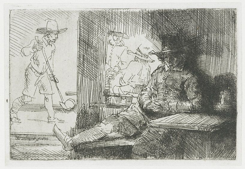 The Puppet Game, Rembrandt van Rijn by Ed z'n Schets