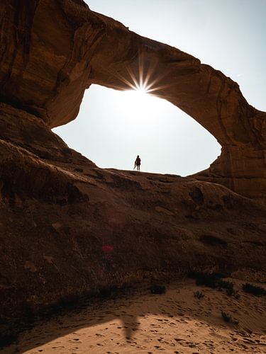 Poort van licht in Wadi Rum