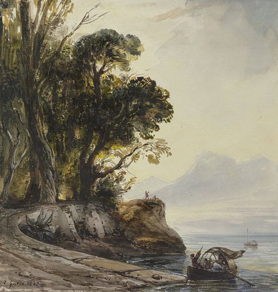 Coastal landscape, Théodore Gudin by Masterful Masters
