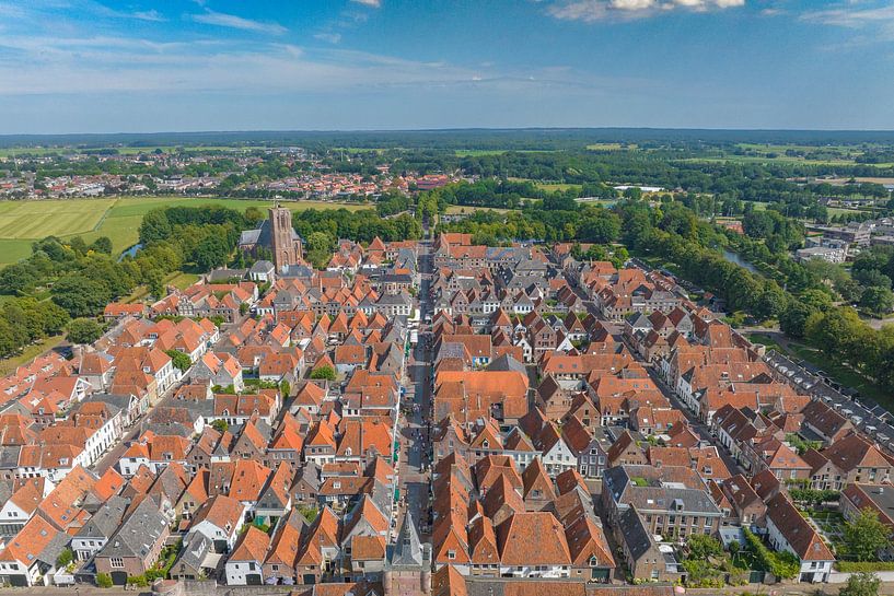 Elburg ancient walled town seen from above by Sjoerd van der Wal Photography