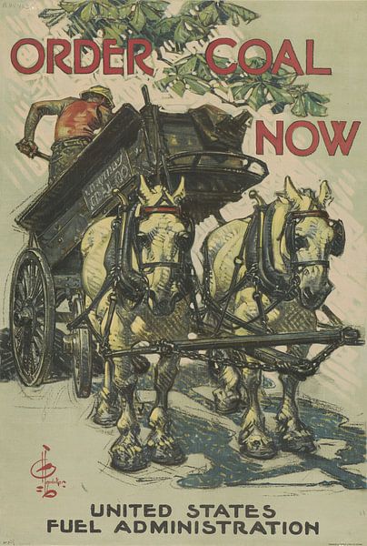 Joseph Christian Leyendecker, Jetzt Kohle bestellen, ca. 1918 von Atelier Liesjes