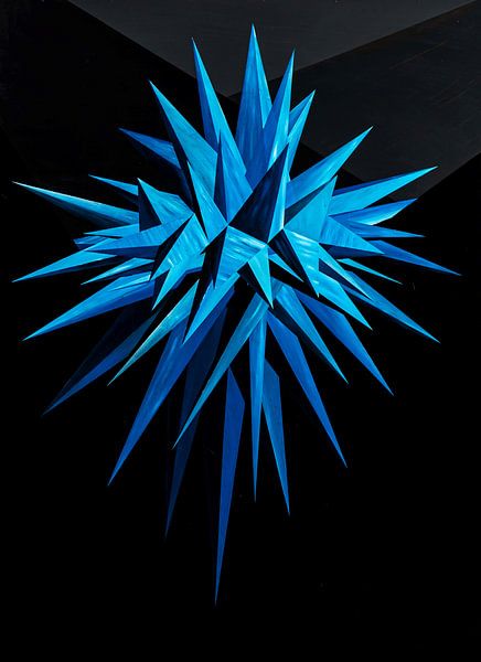 Painting Blue Star by Ton van Breukelen