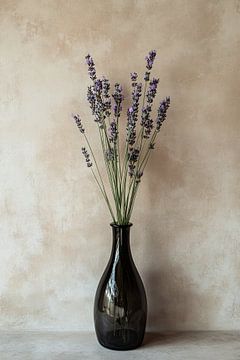 Glazen vaas met lavendel van Imperial Art House