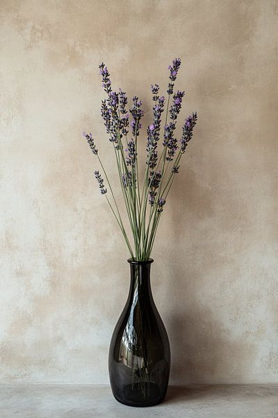 Glass vase with lavender by Imperial Art House