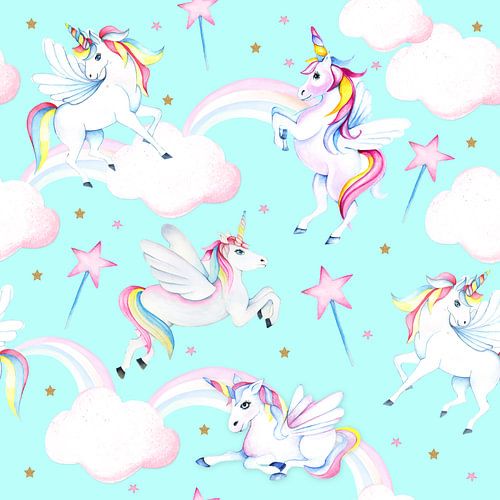 Unicorn op wolkjes