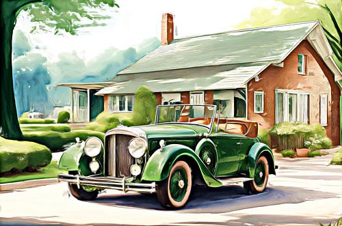 Groene oldtimer jaren 1930