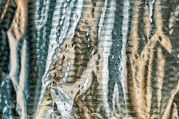 Abstraktes vertikales Muster in warmen Erdtönen von Lisette Rijkers