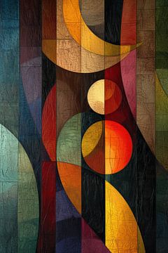 Abstracte Geometrie | Melodic Color Fusion van Kunst Kriebels
