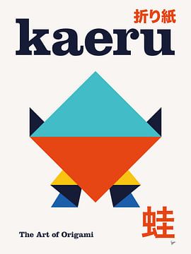 No02 Kaeru Origami Geometric Poster