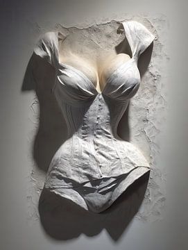 Minimalist 3D wall art with architectural depth illusion