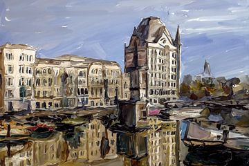 Historic Rotterdam painting by Anton de Zeeuw