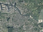 Luchtfoto van Amsterdam van Maps Are Art thumbnail
