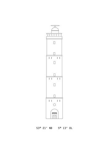 Poster Brandaris Terschelling - Vuurtoren