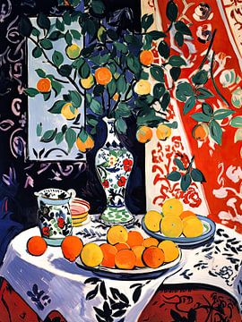 Matisse's Vibrant Still Life van Your unique art