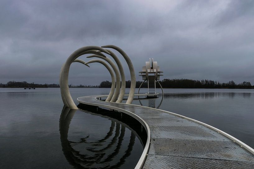 Decking in the lake, Slijk Ewijk by Patrick Verhoef