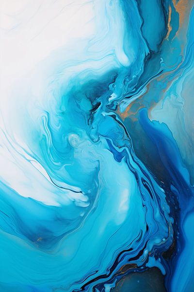 Abstract Blue by NJ Midnight Studio