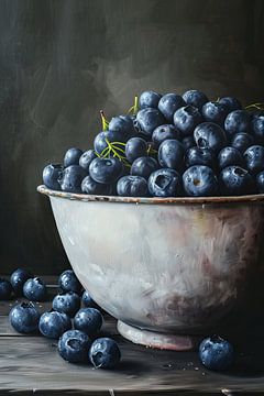 Painting Blueberries by Blikvanger Schilderijen