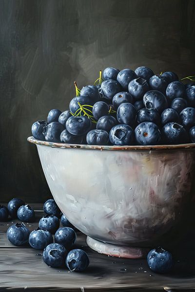 Painting Blueberries by Eye catching paintings
