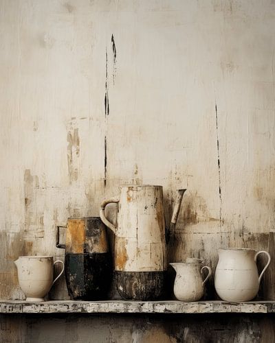 Still life in Japandi and wabi-sabi style. by Carla Van Iersel