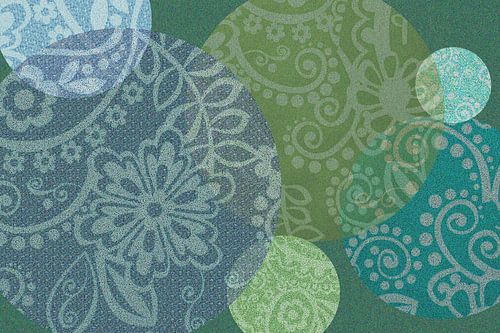 Samenspel van cirkels met natuurlijke patronen