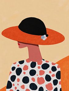 Elegante vrouw hoed