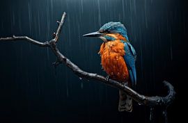 Kingfisher dark background by Ellen Reografie