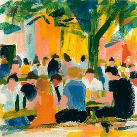 Bière dans le jardin de la bière sur Vlindertuin-Art