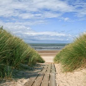 Strandovergang van Zeeland op Foto