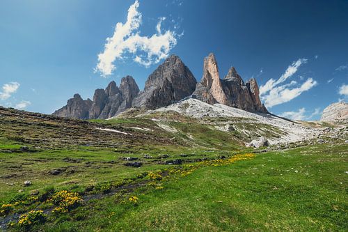 Tre Cime di Lavaredo of Drei Zinnen in de Dolomieten Italië