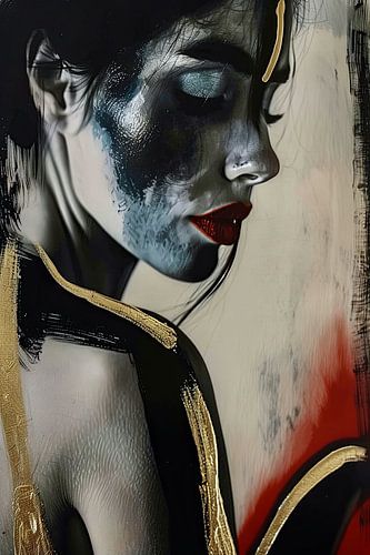 vrouw abstract portret