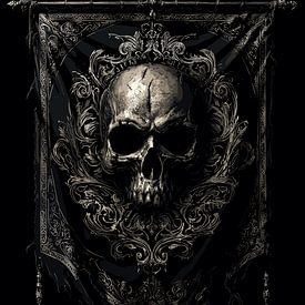 Gothic skull with ornamental decorations by Pixelbull Design