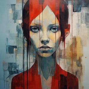 The woman in red