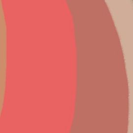 Abstract minimalist art. Lines in red, pink terra and ochre by Dina Dankers