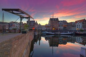 Zonsondergang in Delfshaven Rotterdam von Rob Kints