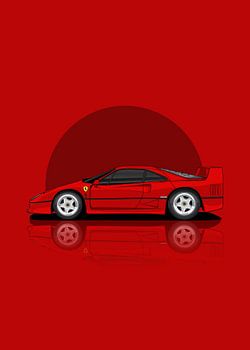 Art 1989 ferrari f40 Rouge