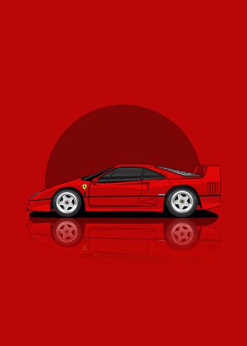 Art 1989 ferrari f40 Rouge