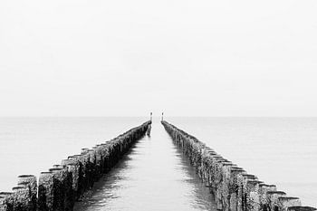 Brise-lames dans la mer près de Domburg