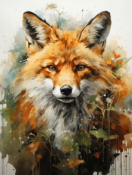 Autumnal Foxes by Eva Lee