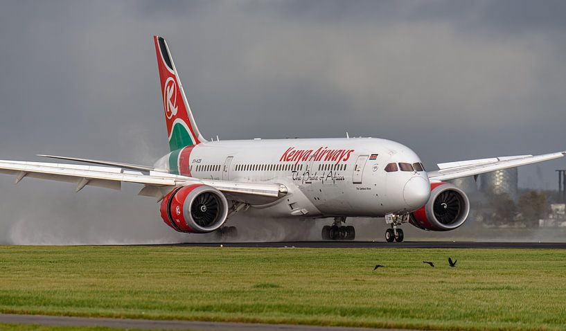 Landing Kenya Airways Boeing 787 Dreamliner. by Jaap van den Berg