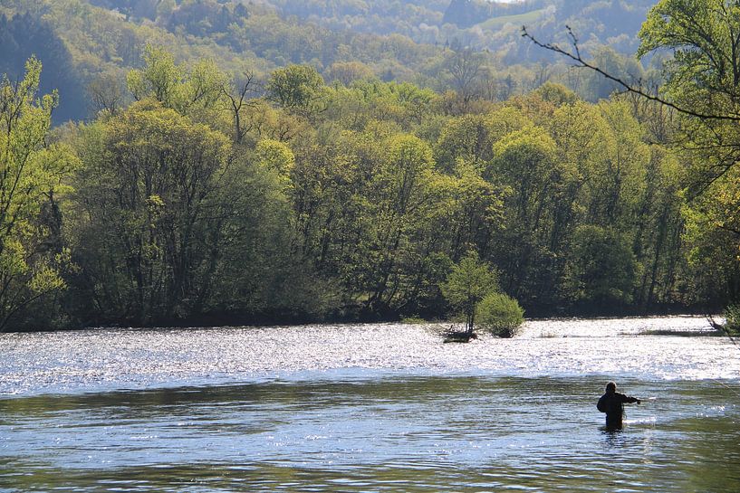 Fliegenfischer in der Dordogne von rémi collot