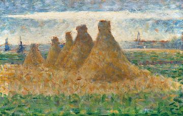 Hooibergen door Georges Seurat