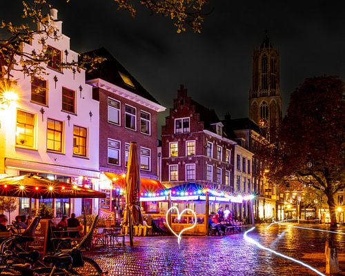 The beautiful city of Utrecht in the evening.