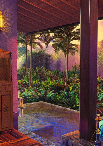 Rainforest Infinity Pool Art Print (a1)