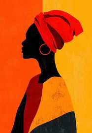 Silhouette in Rot und Gold von Danny van Eldik - Perfect Pixel Design