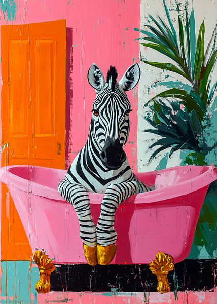 Zebra Tier Kunst von JBJart Justyna Jaszke